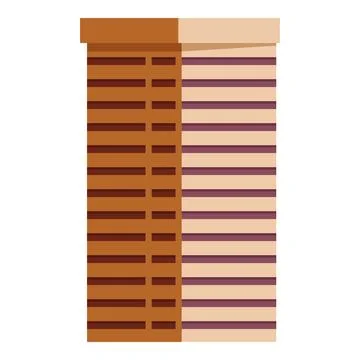 Modern building facade with windows forming stripes pattern Stock Illustration