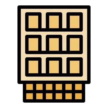Modern building facade with windows forming regular pattern Ilustração Stock