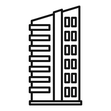 Modern building facade with windows representing city life Ilustração Stock