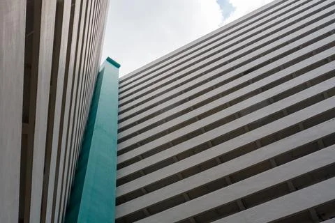 Modern building features bold geometric lines Stock Photos