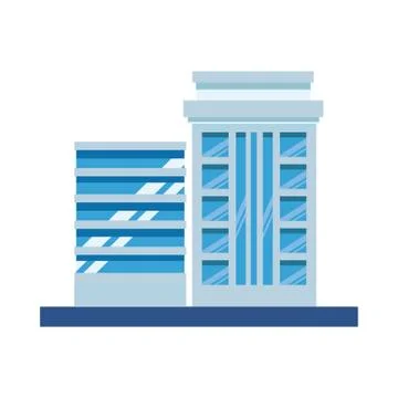 Modern building icon, flat design Ilustración de archivo