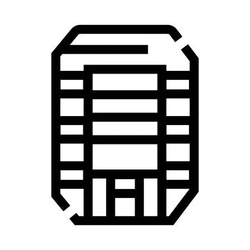 Modern building icon illustrating urban architecture concept Ilustração Stock