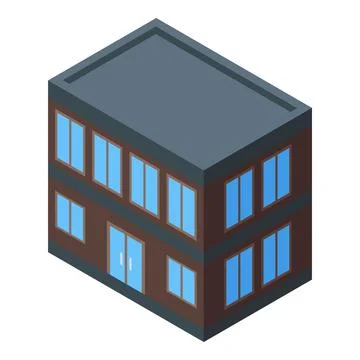 Modern building icon isometric vector. City office building Ilustración de archivo