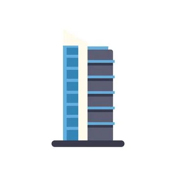 Modern building icon representing real estate and business Ilustración de archivo