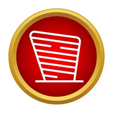 Modern building icon representing real estate architecture Ilustración de archivo