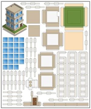 Modern building. Ilustración de archivo