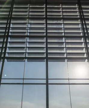 Modern building interior window with sunlight Stock Photos