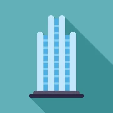 Modern building with long shadow representing urban architecture Ilustração Stock