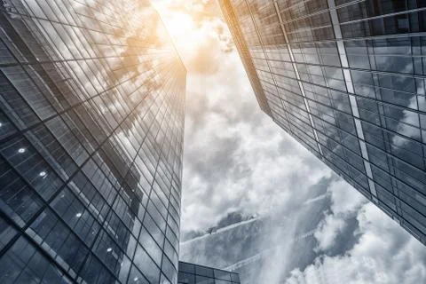 Modern building from low angle view Stock Photos