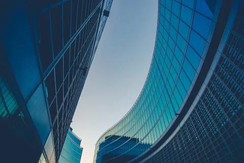 Modern building low angle view Stock Photos