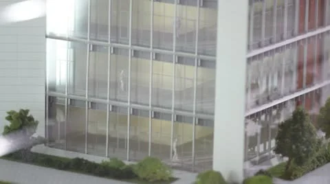Modern building miniature model Stock Footage 8995050