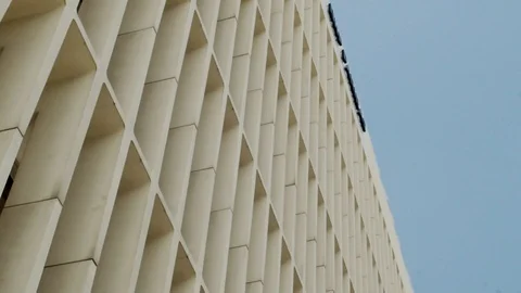 Modern Building Rectangular Windows Stock Footage 105777028