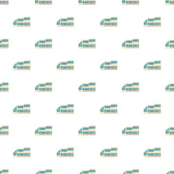 Modern building repetitive pattern design on white background Stock Illustration