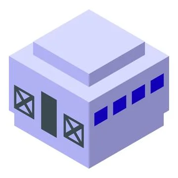 Modern building representing blockchain technology concept Ilustración de archivo