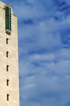 Modern building right sky edge Stock Photos