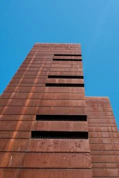 Modern building with rusty facade and exteriors Stock Photos
