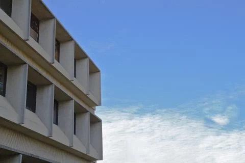 Modern building sky clouds Stock Photos