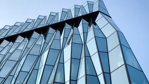 Modern building skyscraper blue facade glass 스톡 동영상 314271126