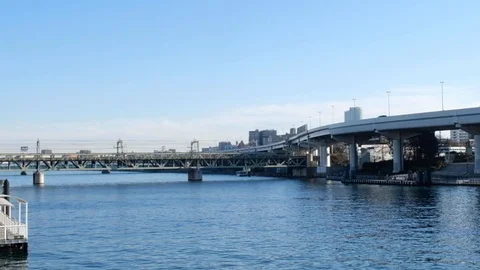 Modern Building At Sumida River, Tokyo, Japan. Stock Footage 115453938