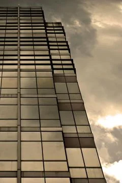 Modern Building Sunset Stock Photos