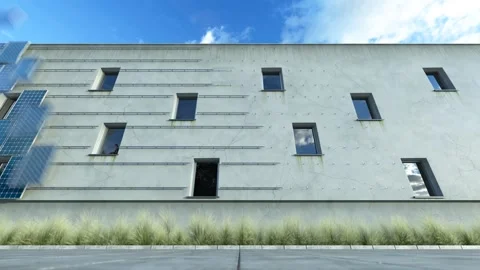 Modern Building Transformation with Solar Panel Installation Stock Footage 288977911