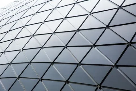 Modern building triangle geometry style roof design architecture background Foto stock