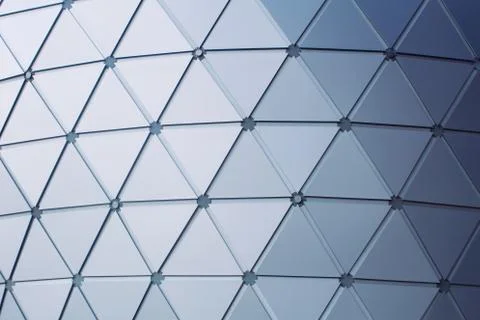 Modern building triangle geometry style roof design architecture background Foto stock
