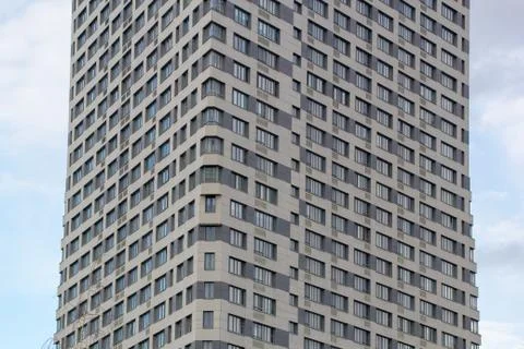A modern building in triangular sharp shape Stock Photos