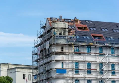 Modern building under construction Stock Photos