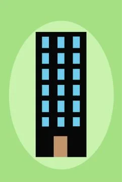 Modern building vector illustration Stock Illustration