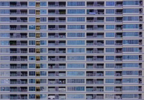 Modern building with window mirror texture pattern 스톡 사진