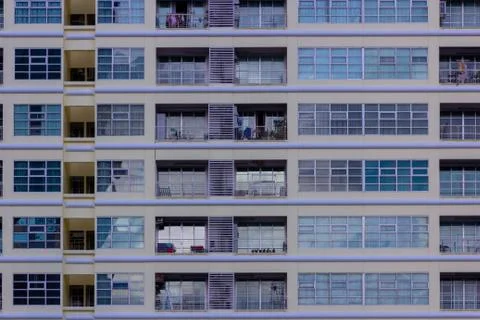 Modern building with window mirror texture pattern Stock Photos