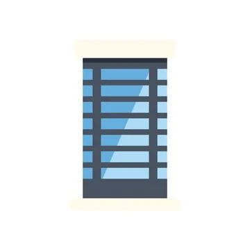 Modern building windows reflecting blue sky illustration Ilustración de archivo