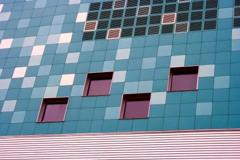 Modern building windows wall Stock Photos