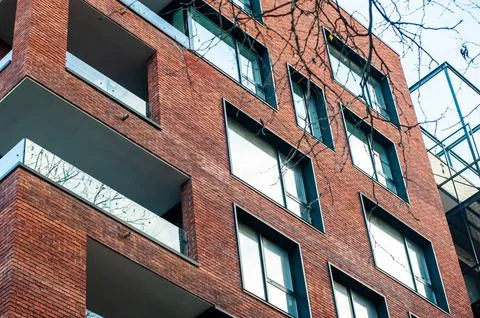 Modern buildings architecture elements Stock Photos