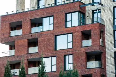 Modern buildings architecture elements Stock Photos