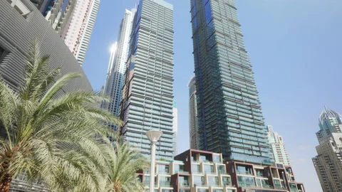Modern buildings in Dubai, UAE Stockbeeldmateriaal 220115286