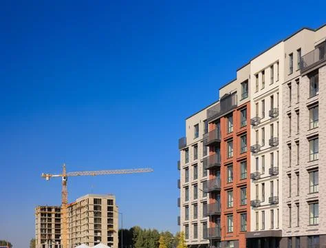 Modern buildings. Elements of architectural decorations of buildings Stock Photos
