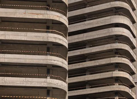 Modern buildings. Elements of architectural decorations of buildings Foto stock