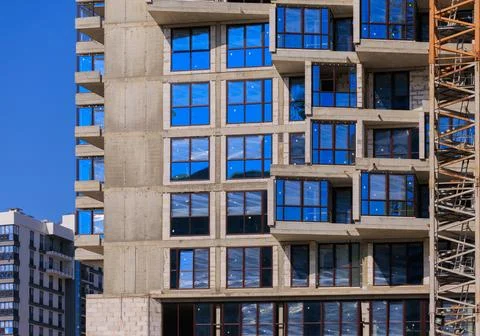 Modern buildings. Elements of architectural decorations of buildings Foto stock