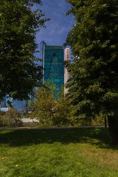 Modern buildings. Elements of architectural decorations of buildings Foto stock