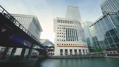 Modern Buildings In London Canary Wharf Stock Video Pond5