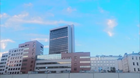 Modern Buildings In summer Evening Timelapse 스톡 동영상 82052236