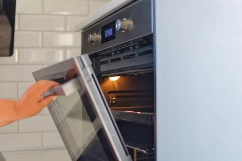 Modern built-in oven Stock Photos