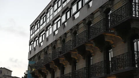 Modern bulding close-up Stock Footage 168982567