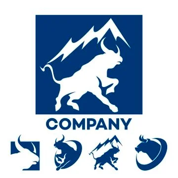 Modern Bull logo Stock Illustration