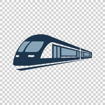 Modern bullet train speeding through the countryside Stock Illustration