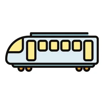 Modern bullet train vehicle representing fast transportation Stockillustratie