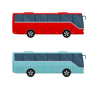 Modern Bus isolated on white background. Stock Illustration