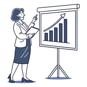 Modern Business Bar Chart Vector Icon Stock Illustration